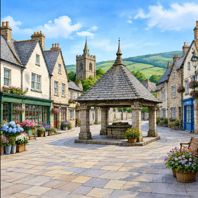 Illustration for Market Square Then & Now in fictional Kilbracken